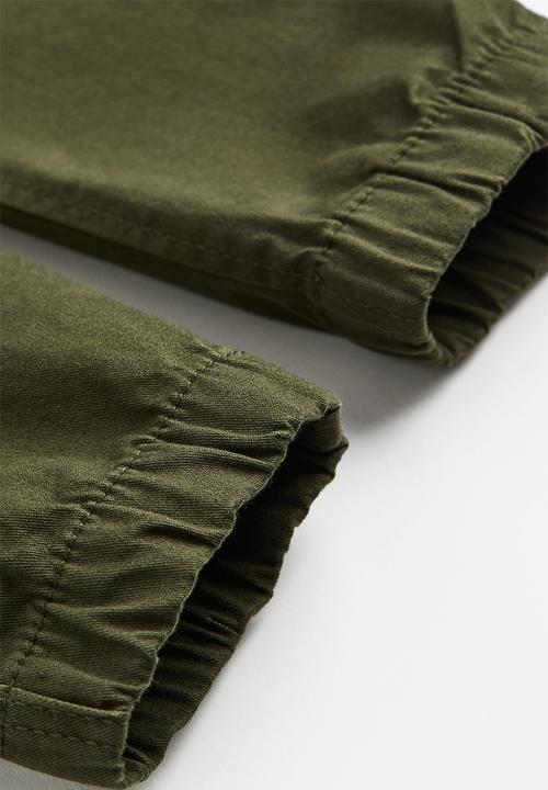 H&M - Cargo trousers - dark khaki green