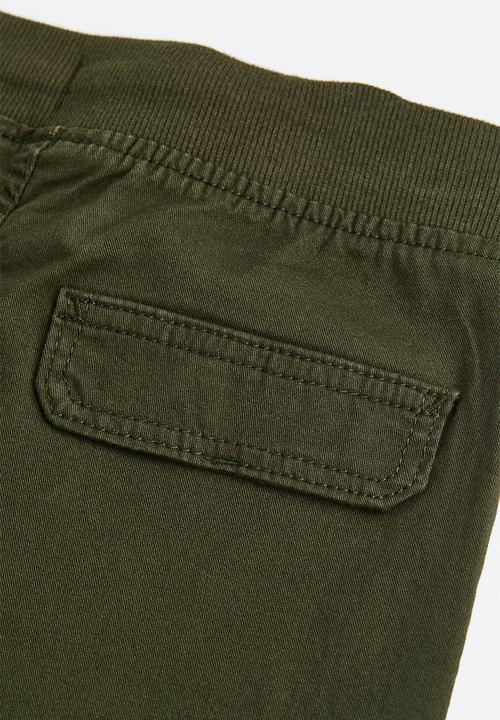 H&M - Cargo trousers - dark khaki green