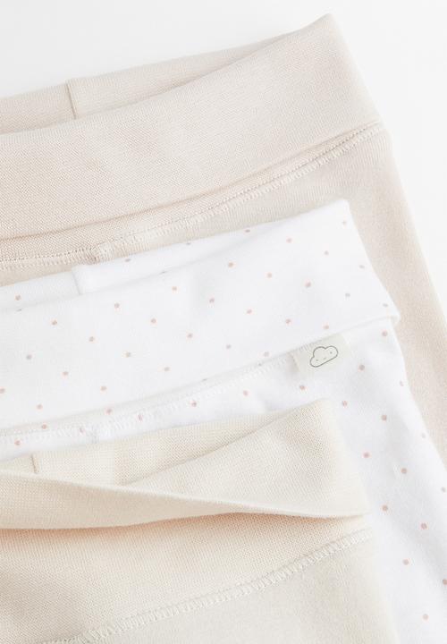 H&M - 3-pack trousers - light pink/light beige/white