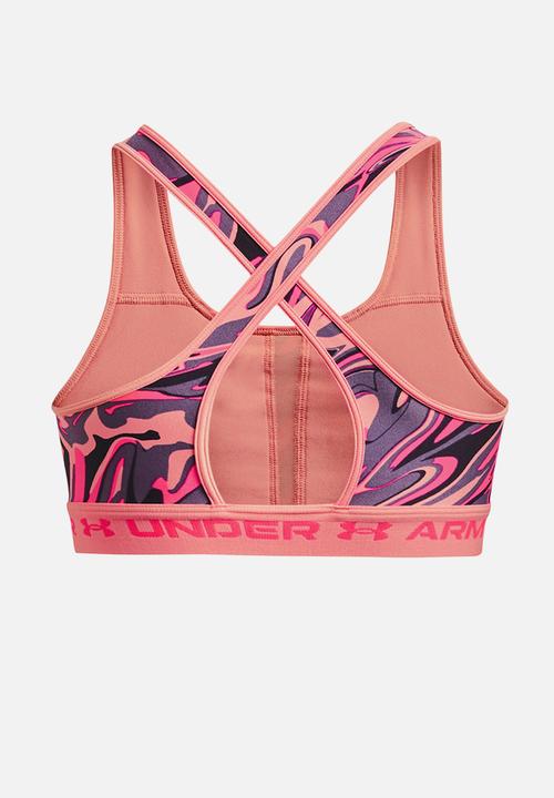 Under Armour - Ua crossback mid print - posh pink / pink shock