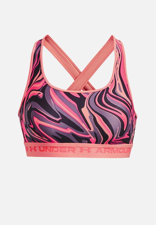 Under Armour - Ua crossback mid print - posh pink / pink shock