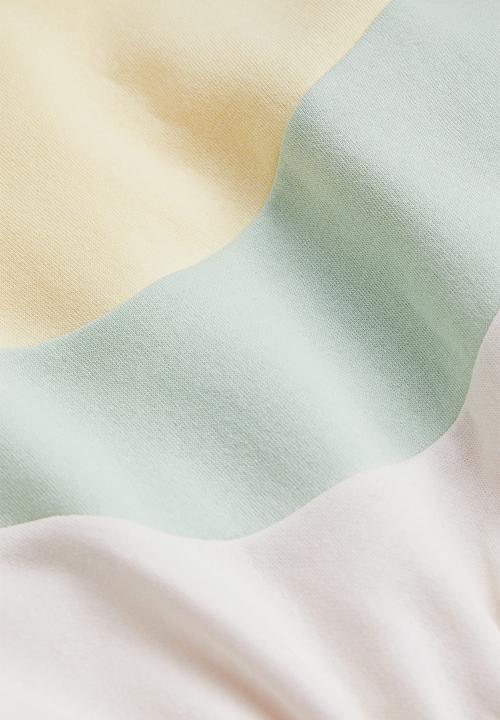 H&M - Boxy sweatshirt - light yellow/block-coloured 
