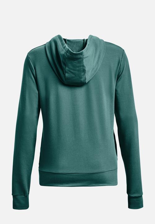 Under Armour - Rival terry hoodie - coastal teal / white
