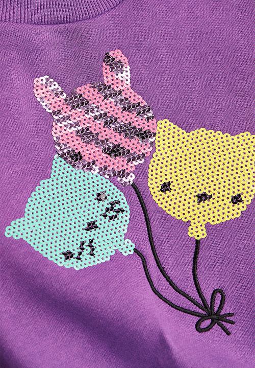 H&M - Sweatshirt - purple/balloons