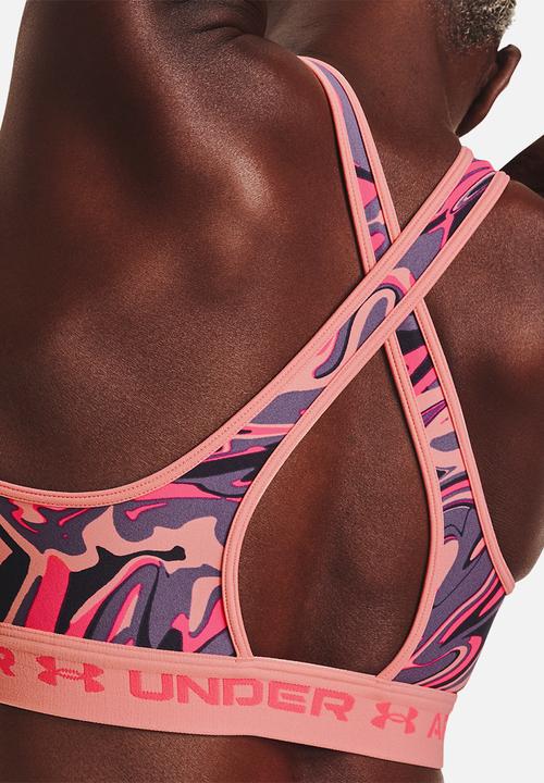 Under Armour - Ua crossback mid print - posh pink / pink shock
