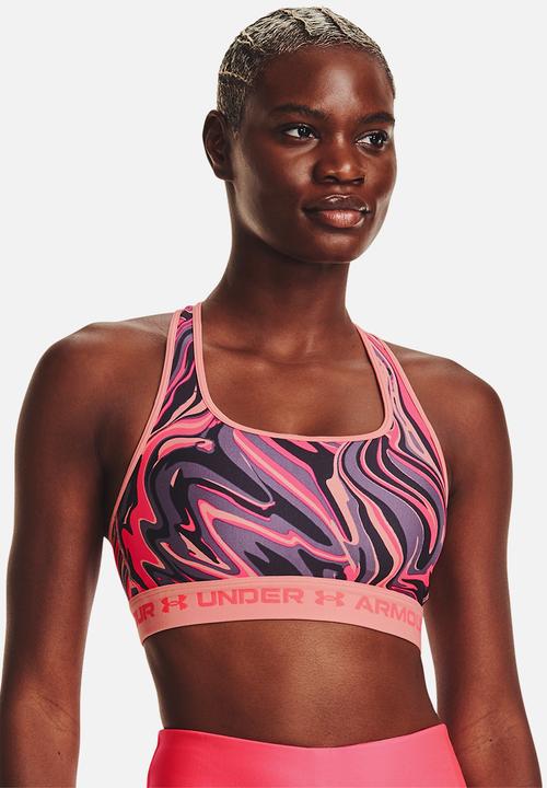 Under Armour - Ua crossback mid print - posh pink / pink shock