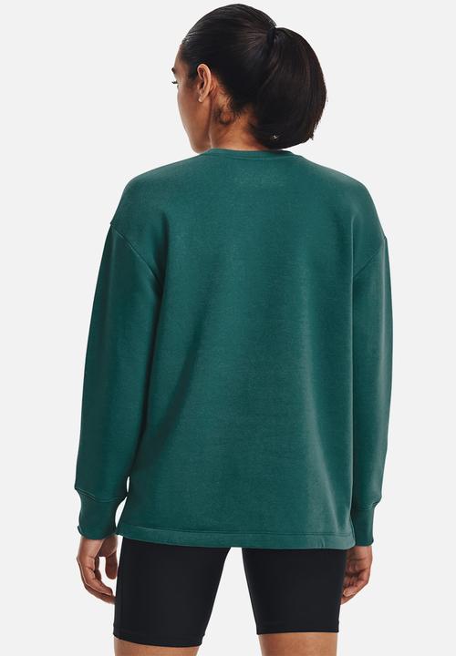 Under Armour - Rival fleece oversize crew - coastal teal / white