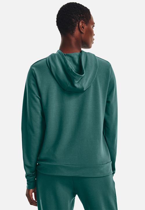 Under Armour - Rival terry hoodie - coastal teal / white