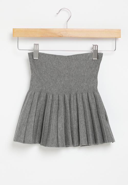 Pop Candy - Pleated basque skirt - grey