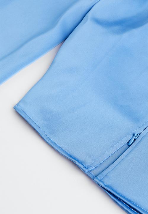 H&M - Satin wrap blouse - blue