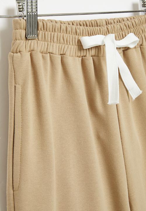 Pop Candy - Wide leg sweat pants - beige