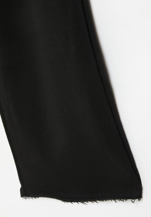 Pop Candy - Wide leg sweat pants - black