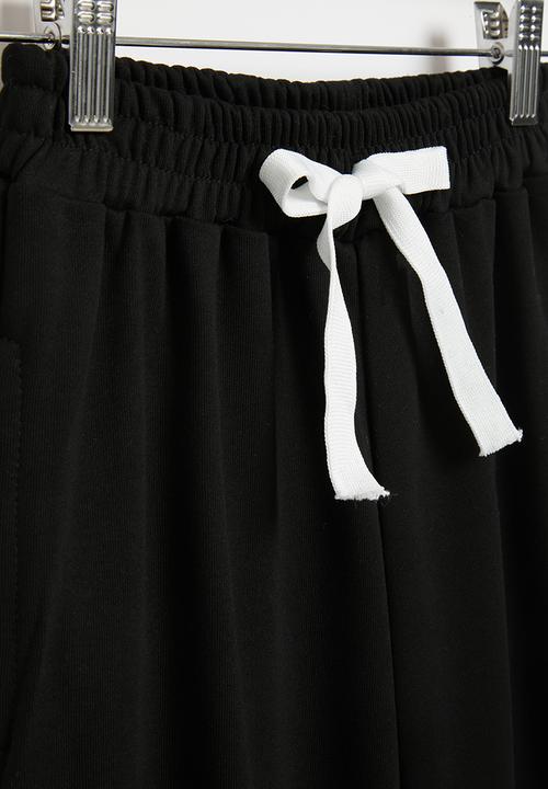 Pop Candy - Wide leg sweat pants - black