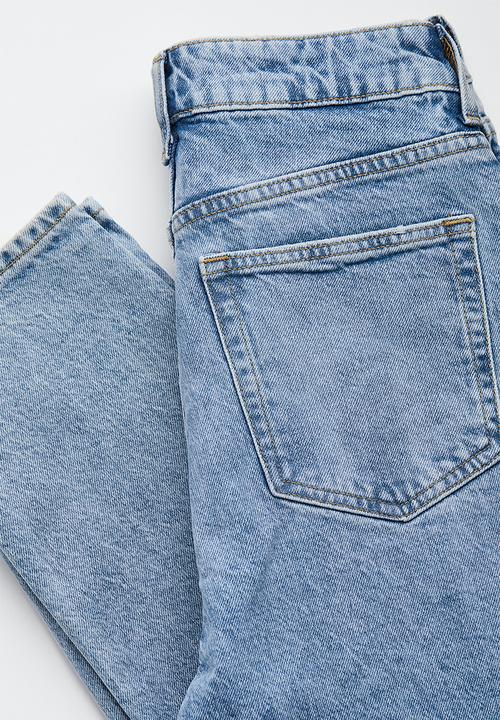 H&M - Slim mom high ankle jeans - blue
