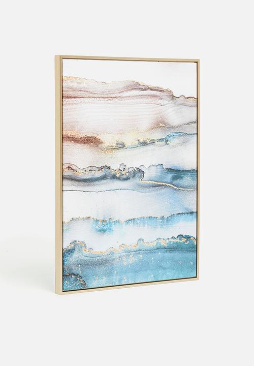 Sixth Floor - Shimmer scene framed art - multi