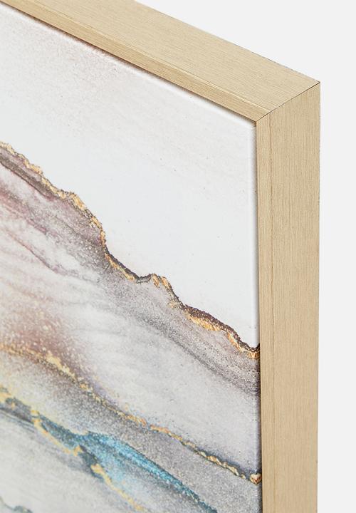 Sixth Floor - Shimmer scene framed art - multi