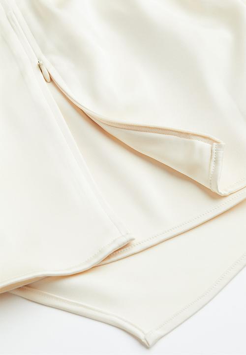 H&M - Satin wrap blouse - white