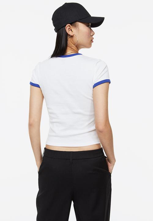 H&M - Fitted cotton top -  white
