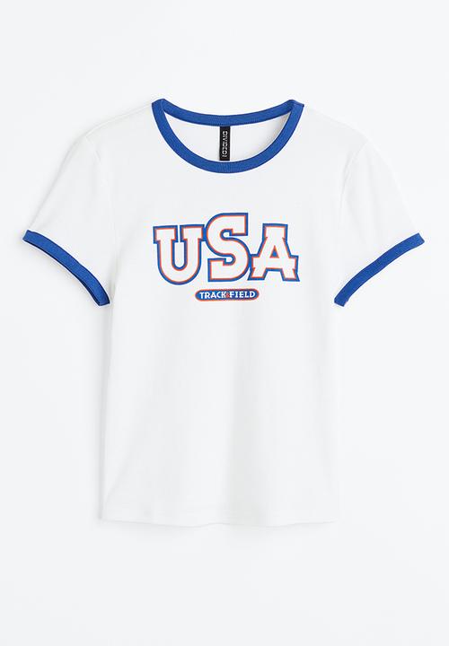 H&M - Fitted cotton top -  white