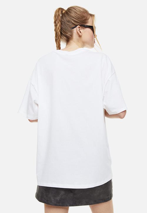 H&M - Oversized printed T-shirt - white