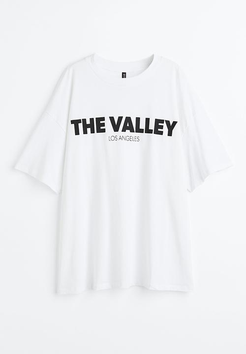 H&M - Oversized printed T-shirt - white