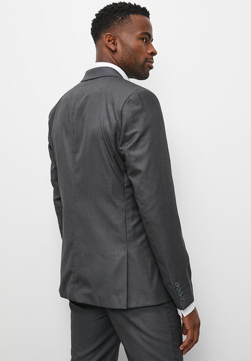 Superbalist - Slim fit 1 button blazer - charcoal