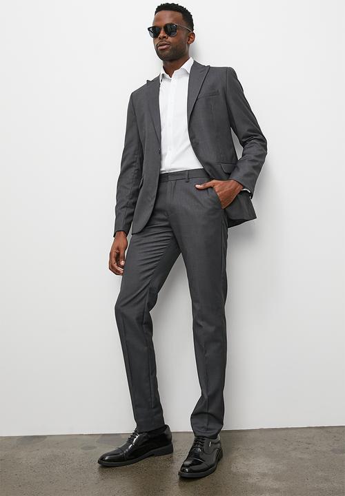 Superbalist - Slim fit 1 button blazer - charcoal