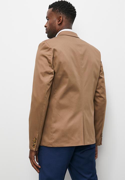 Superbalist - Cotton sateen suit jacket - mocca