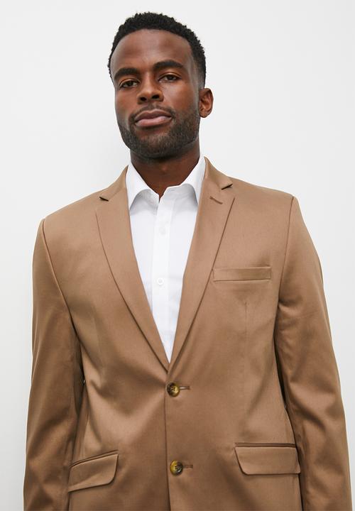 Superbalist - Cotton sateen suit jacket - mocca