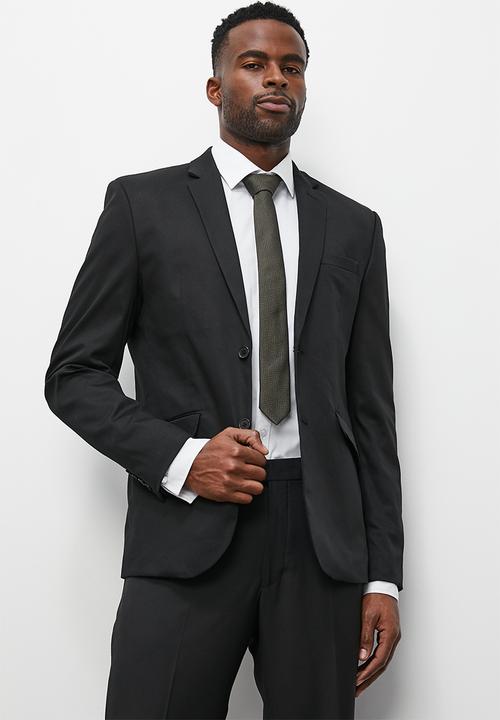 Superbalist - Cotton sateen suit jacket - black