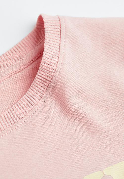 H&M - Printed cropped top - pink