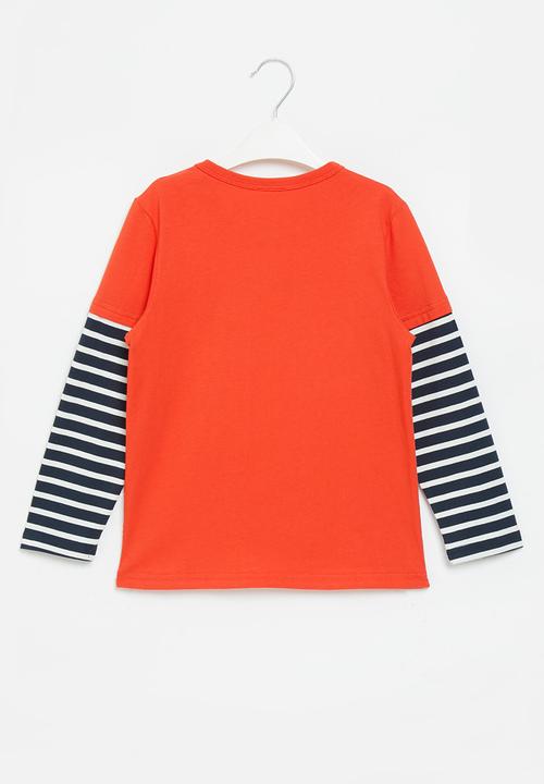 Pop Candy - Boys twofer tee - red & black