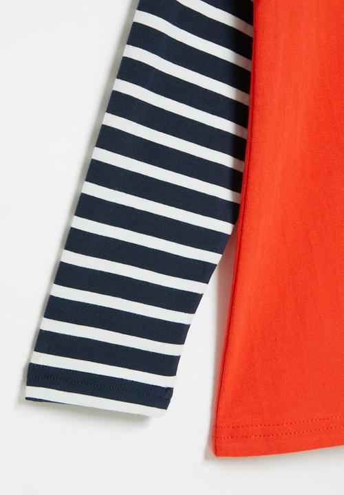 Pop Candy - Boys twofer tee - red & black