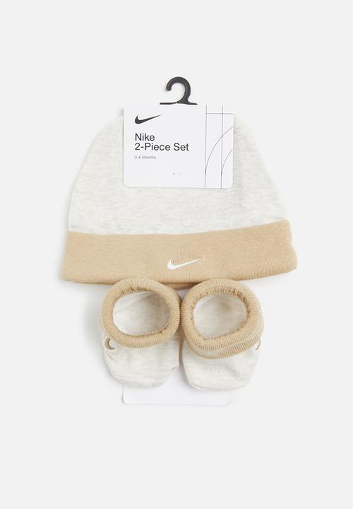 Nike - Nhn simple swoosh hat & bootie - pale ivory heather