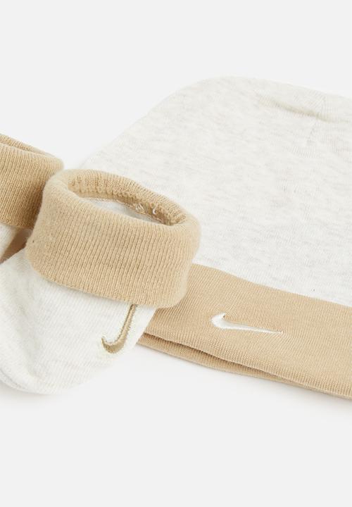 Nike - Nhn simple swoosh hat & bootie - pale ivory heather