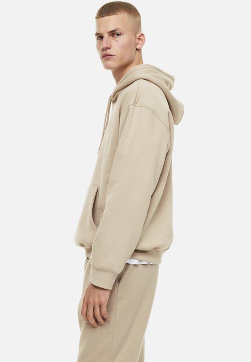 H&M - Relaxed fit hoodie - greige