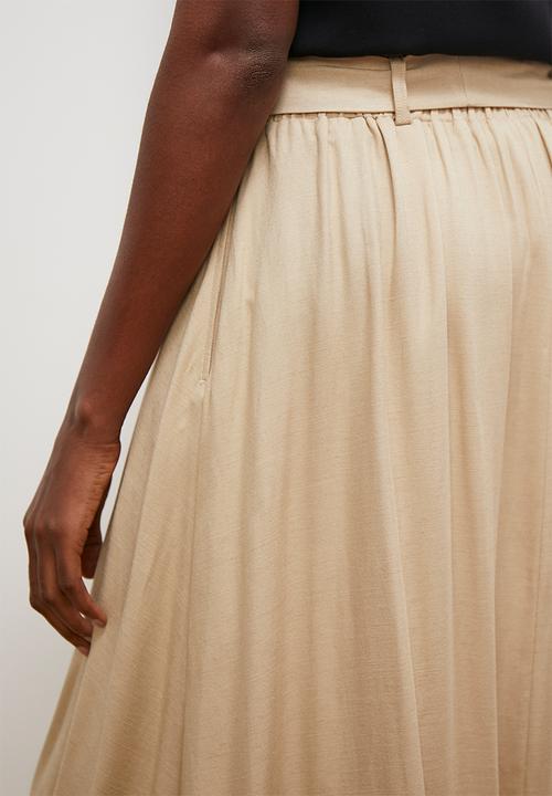 edit - Belted aline midi - tan