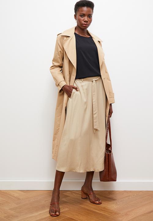 edit - Belted aline midi - tan