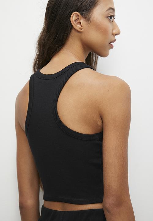 Superbalist - Fitted rib racer - black
