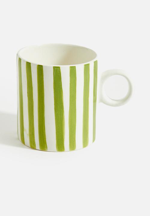 Urchin Art - Matt mug set of 2 - olive