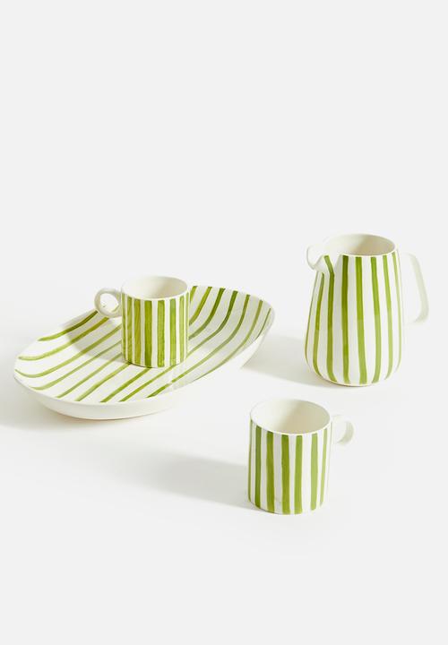 Urchin Art - Matt mug set of 2 - olive