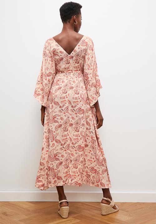 edit - Soft waist empire midi dress - multi