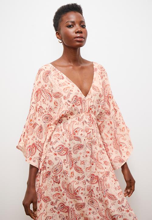 edit - Soft waist empire midi dress - multi