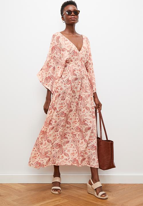 edit - Soft waist empire midi dress - multi