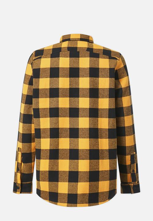 Oakley - Bear cozy shacket - amber yellow & black check