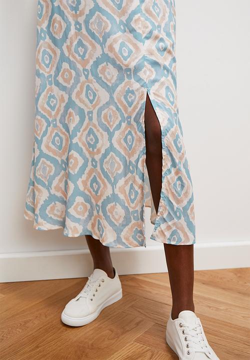 edit - A-line midi - watercolour ikat