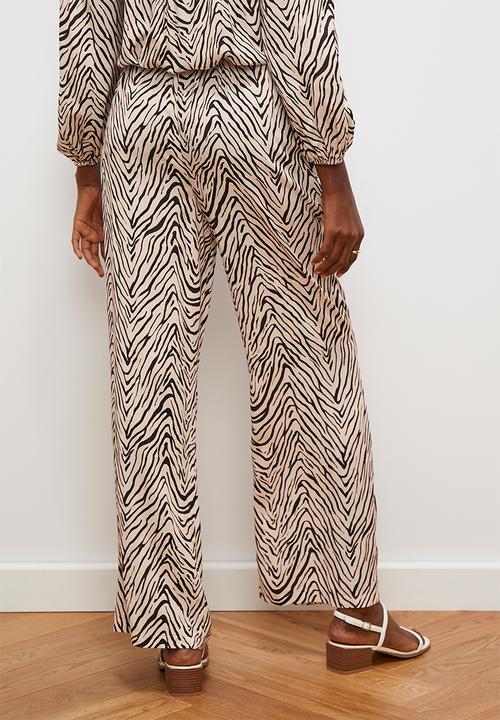 edit - Printed wide leg - neutral & black