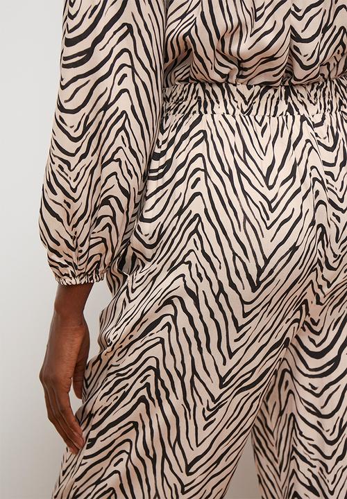 edit - Printed wide leg - neutral & black