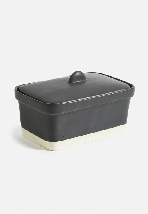 Urchin Art - Butter dish - black