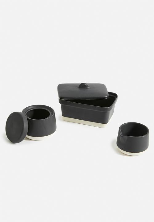 Urchin Art - Butter dish - black